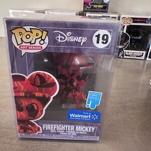 Disney Firefighter Mickey Art Series Figure in Red and Black